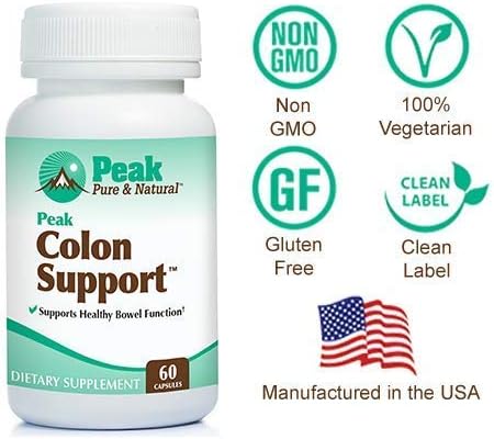 Peak Pure & Natural Colon Support - Colon Cleanse and Detox Supplement for Digestive Health - Gut Health Support with Inulin and Senna Leaf Extracts - with Fiber, Prebiotics, and Probiotics - 1 Pack - Image 5