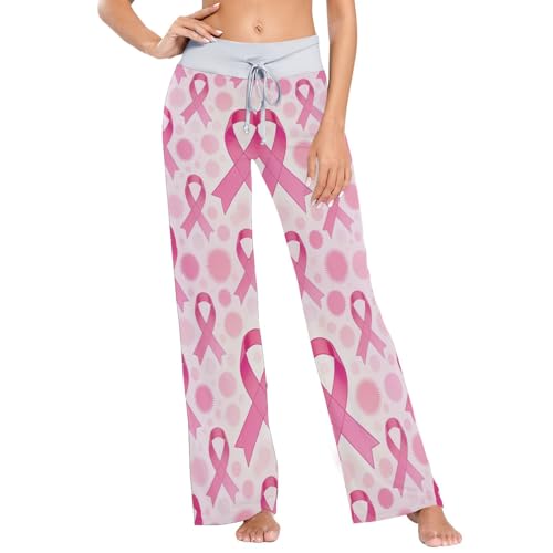 Pantalon de pyjama d'été anti-chaleur taille M imprimé léopard ruban rose