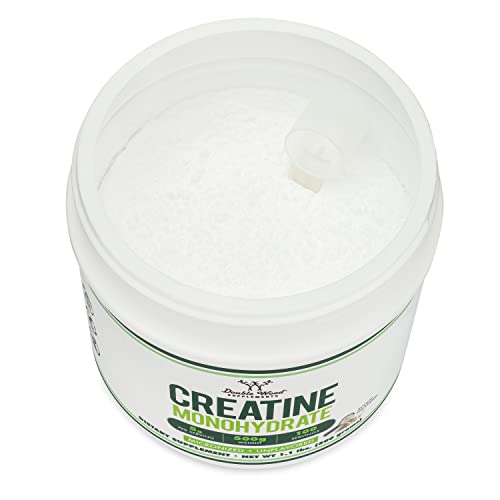 Creatine Monohydrate Powder 1.1Lbs (100 Servings Of 5 Grams Each - Third Party Tested Micronized Creatine Powder) Unflavored, Keto, Vegan Friendly (With Scoop)(Creatina Monohidratada) By Double Wood #TOP4