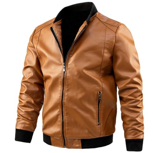 Veste en cuir synthétique hommes SWEPER pour sorties moto et look urbain chic
