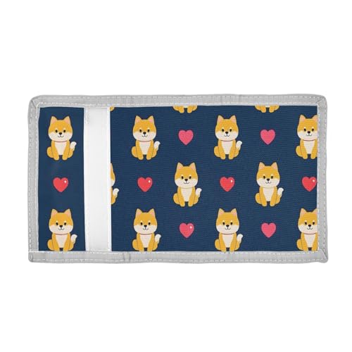 ALAZA Kids Wallets for Boys Girls Toddler Trifold Wallet Children Small Dog Heart with Zipper Coin Pocket2
