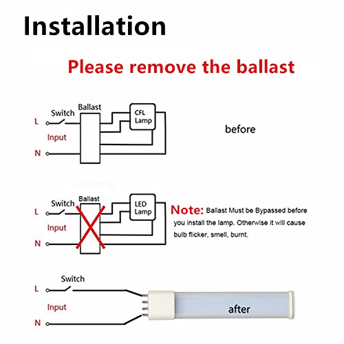 Ulikeled Ac120V 6500K 7W 2G7 Led Horizontal Pl Bulb, Coleman Lantern Bulb Replacement, Energy Saving And Eye Protection Led Plug Bulb, Bypass The Ballast. #TOP4