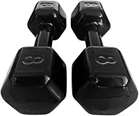 Par Halter 8KG Emborrachado Sextavado Premium Treino Profissional Corpo e Vida Fitness