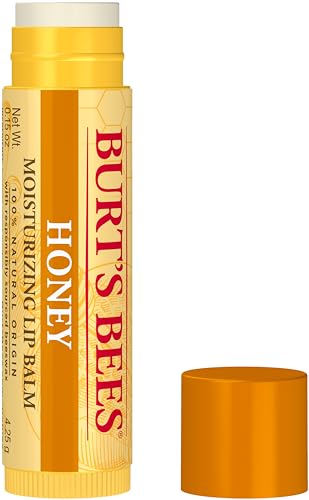 Burts Bees 100% Natural Moisturizing Lip Balm Honey with Beeswax - 1 Tube 0.15 Ounce