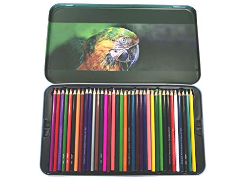 72 Watercolor Pencils Professional, Numbered, with a Brush and Metal Box - 72 Water Color Pencils for Adults and Adult Coloring Books - Watercolor Pencil for Kids, Colored Pencils, Art Set
