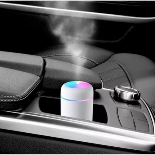 Umidificador e Aromatizador de Ar com Luz de LED 7 Cores – Silencioso e Portátil para Casa e Carro o