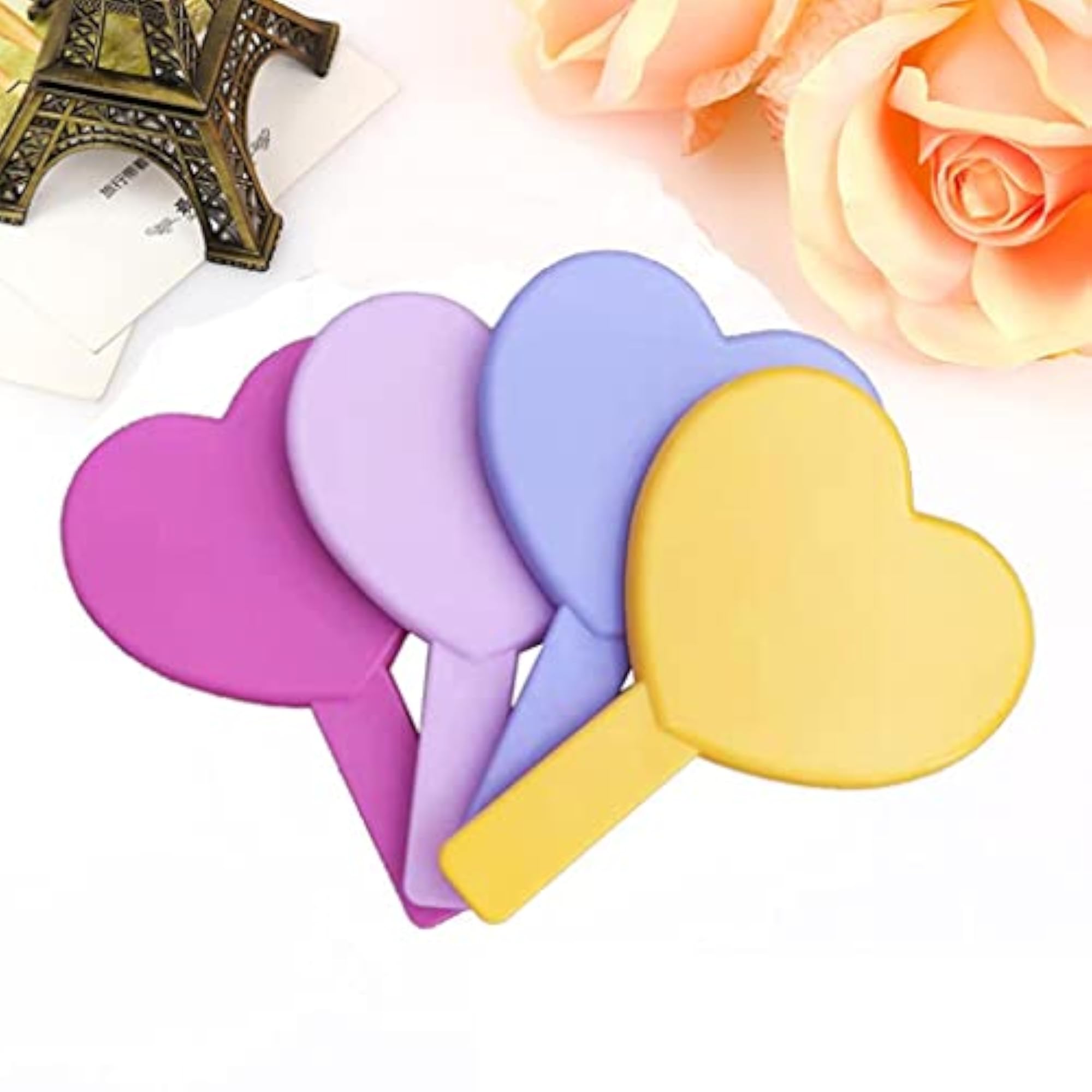 HEAVENGLOW Cute Heart Shaped Mirror, Pink Design