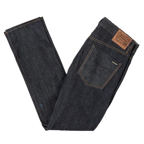Volcom mens Vorta Slim Fit Stretch Denim Jeans, Rinse, 33W x 32L US2