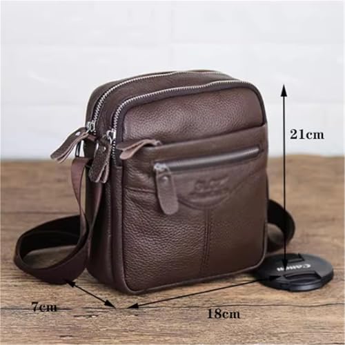 Mini Crossbody Messenger Bag, Leather, Business Sport Travel Multifunctional Shoulder Bag, Waterproof, for Men2