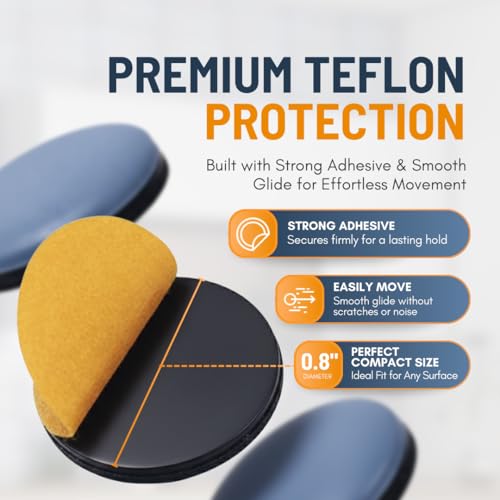 Appliance Sliders for Kitchen Appliances (16 Pack) - Self Adhesive Small Appliance Slider for Kitchen Use, Small Furniture Sliders, Effortlessly Moves Your Coffee Makers, Blenders, Air Fryers & More