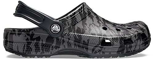 Image of Crocs Unisex Adult Classic Printed Camo Clog, Black, 42 /43