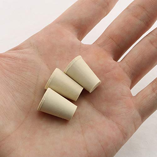 E-Outstanding 30-Pack Laboratory Solid Rubber Stoppers Rubber Lab Corks 13X8X17Mm, White #TOP4