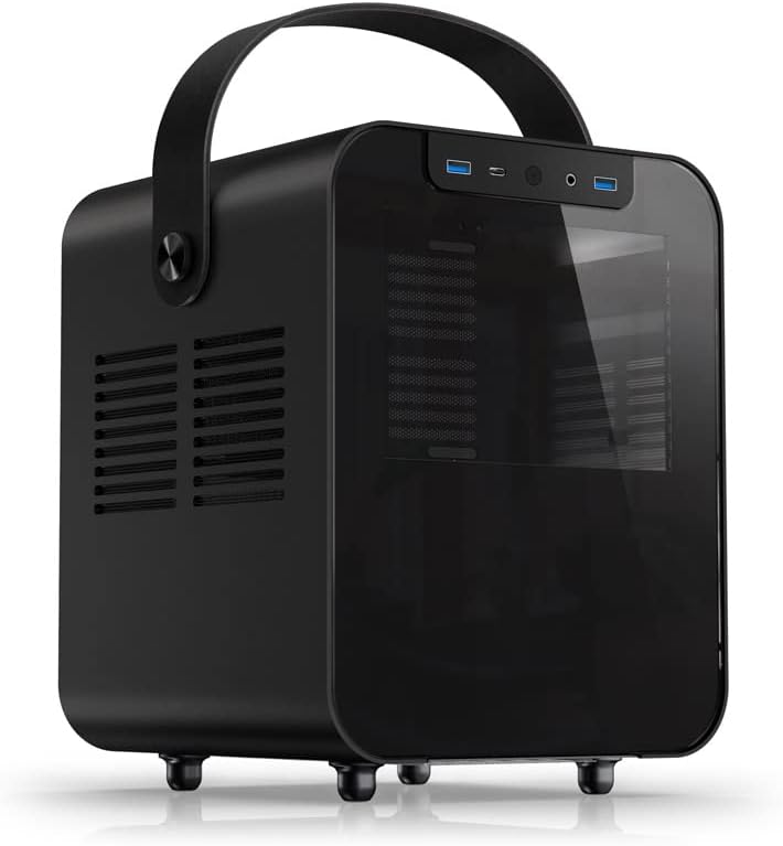 Jonsplus compatible BO 100 Mini-ITX Gehäuse, Tempered Glass - schwarz