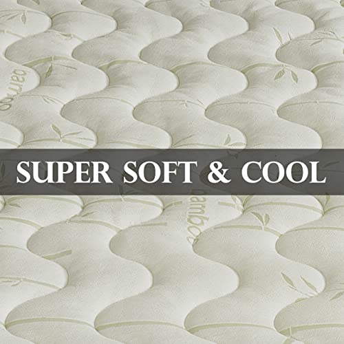 Waterproof Bamboo Jacquard Blend Fitted Topper, Top Split King Mattress Pad By Royal Hotel #TOP4