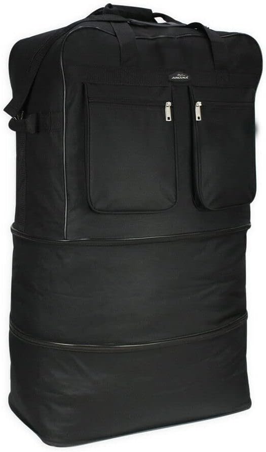 Extra Large Strong Expandable Cargo Zipper Duffle Wheeled Travel Bag - 855 (36"- H95xW54xD34cm)