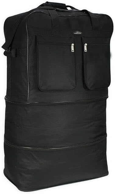 ARIANA Extra Large Strong Expandable Cargo Zipper Duffle Wheeled Travel Bag - 855 (36"- H95xW54xD34cm)