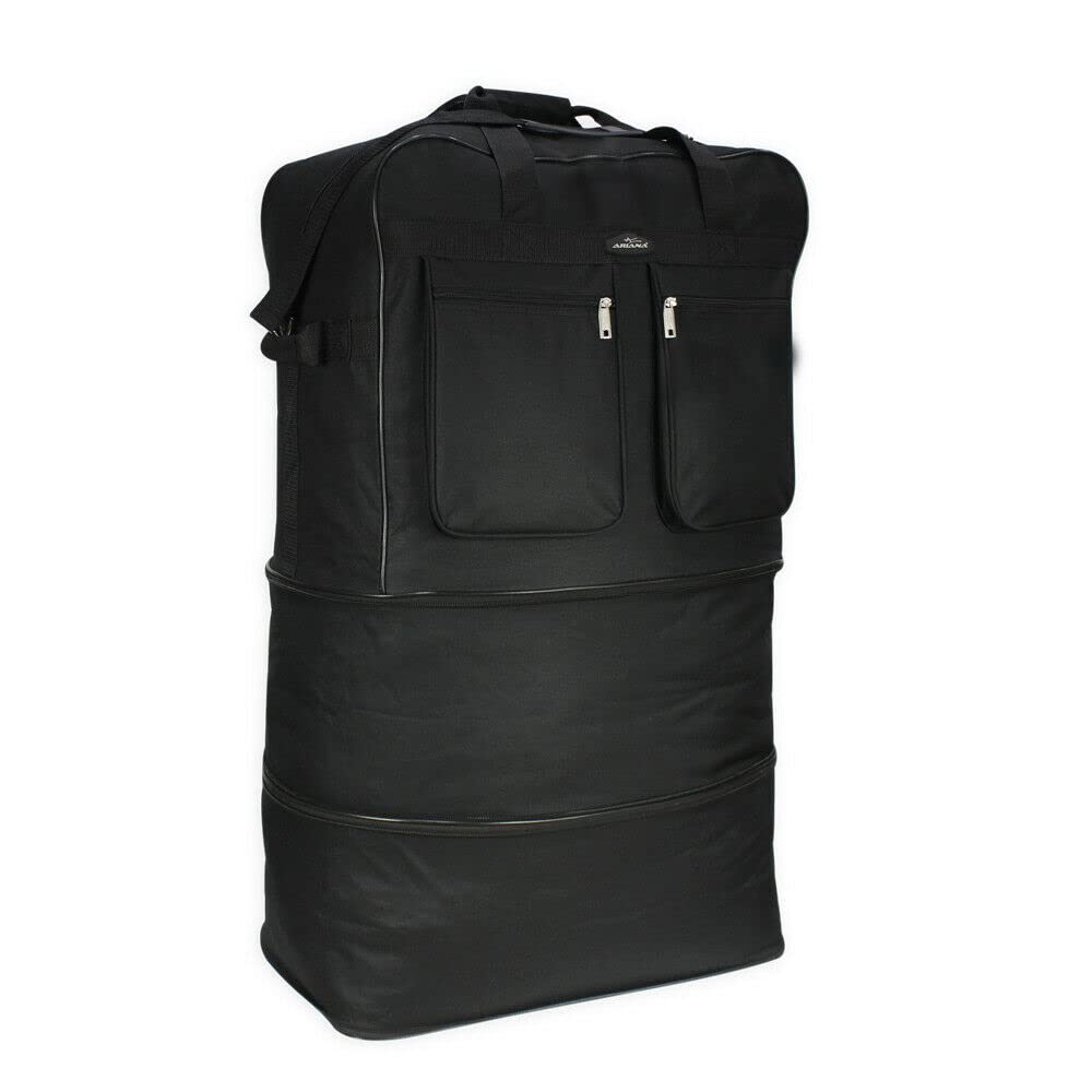 Extra Large Strong Expandable Cargo Zipper Duffle Wheeled Travel Bag - 855 (36"- H95xW54xD34cm)