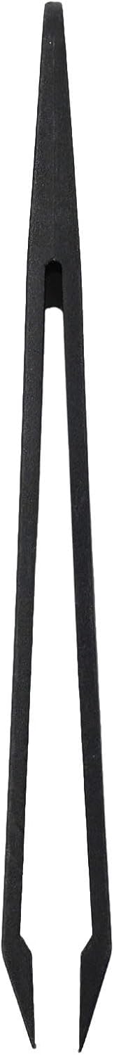 Anti-Static Carbon Fiber Tweezers Electronics Repair, Curved Tip Tool with Non-Slip, 120mm Black(B)