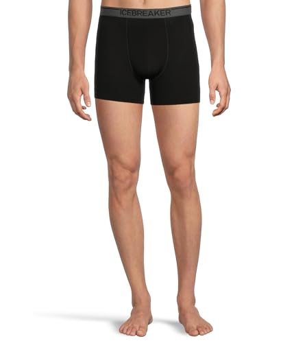 icebreaker Herren Merino 150 Anatomica Boxer Unterwäsche, Schwarz, Large icebreaker Herren Merino 150 Anatomica Boxer Unterwäsche, Schwarz, Large