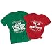 Christmas Couples Shirts His and Her Matching Xmas Outfits Funny Christmas Family Pajamas Short Sleeve Tees Top