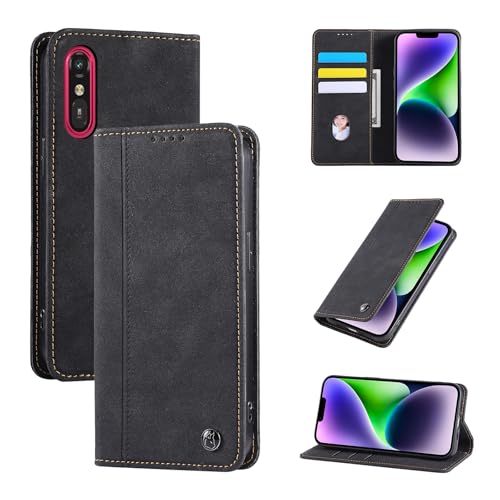 KW-LINK らくらくスマートフォン a A401FC ケース 手帳型 らくらくスマートフォン Lite MR01 ケース マグネット開閉 カード収納 A40