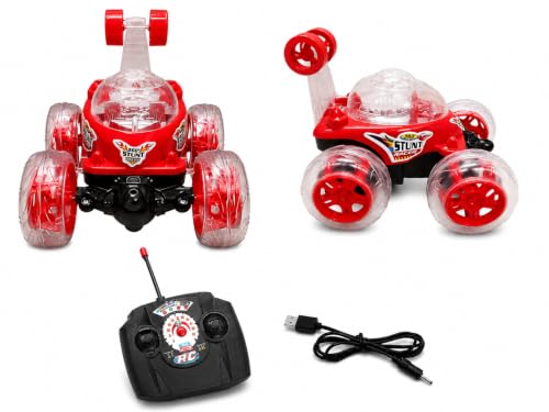 Image of Rechargeable 360 RC Stunt Car for Kids, Red
