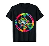 Photo Gallery rana segno di pace hippie retrò tie dye maglietta Photo Gallery rana segno di pace hippie retrò tie dye maglietta