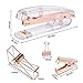 Rose Gold Office Set,YOTINO Stapler and Tape Dispenser,with 1000 Pcs,25 Pcs Binder Clips for Office Supplies for Women of Stapler, Desk Accessory Kit