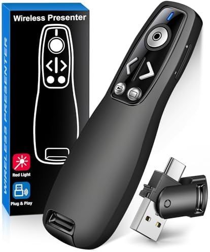 Presentation Clicker Wireless Presenter Remote for PowerPoint, Po...