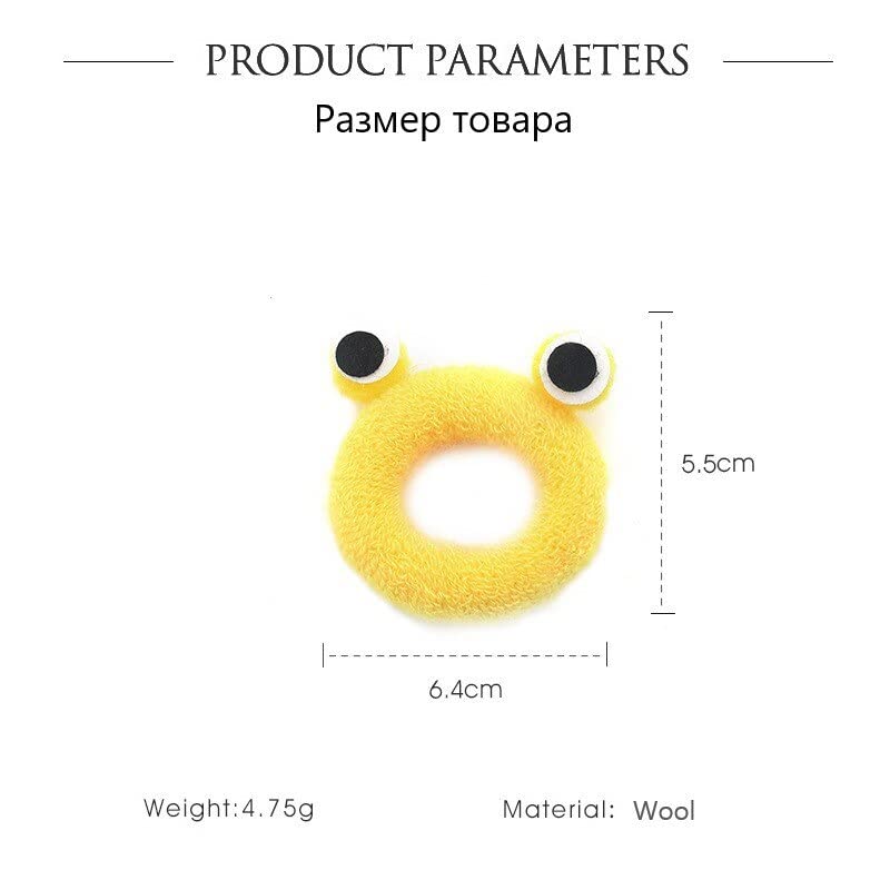 Miniatura 5 de Lazos para el pelo de rana para cabello grueso, bandas elásticas para el cabello para mujeres, ligas para el cabello Kawaii, accesorios para el