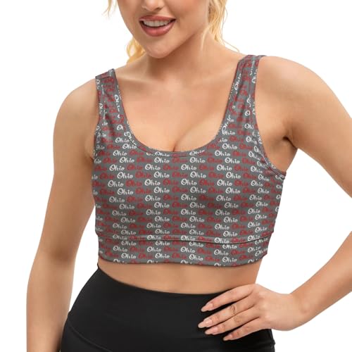 Image of Yoga top Women's Cheerleading Uniform Gym Outfit Running Crop Tops Yoga Shirts Casual Tank Top