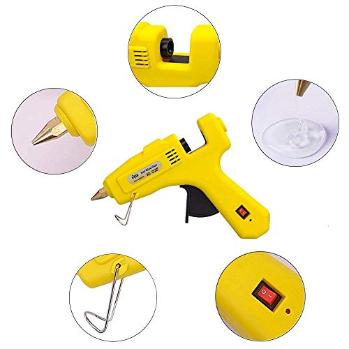 image for KMC 60/100W Hot Glue Gun with 16pcs Glue Sticks, Dual Power High Temp 