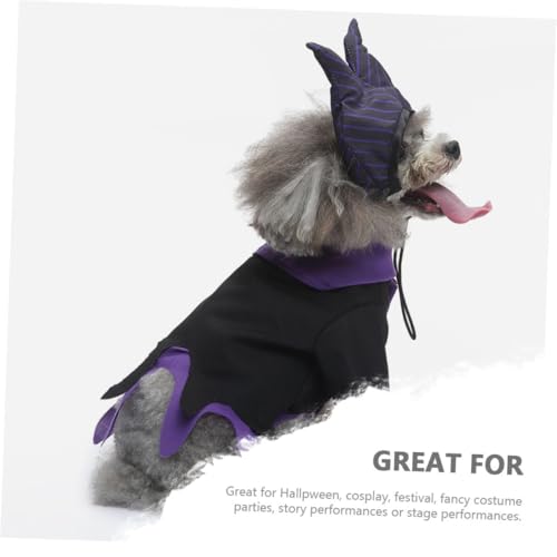Disfraz para perro estilo bruja talla XL miniatura 3