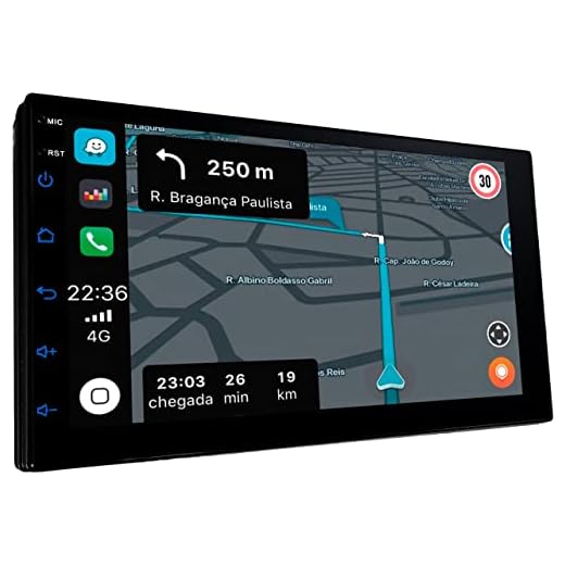 Central Multimidia Android Carplay Android Auto 7 polegadas Capacitiva Bluetooth USB Mp3 FM Aux Mic 4X50