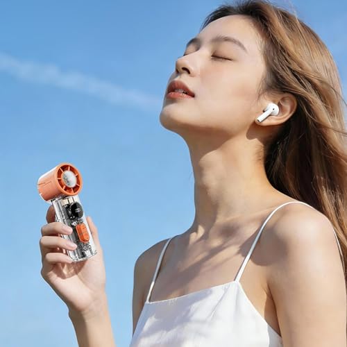 Ventilador de verano recargable por USB con flujo ajustable para aire libre 3