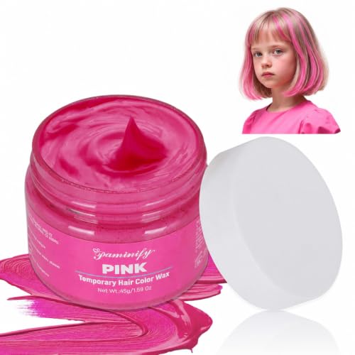 Paminify Pink Temporary Hair Dye,Washable Temporary Hair