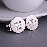 Stainless Steel Golf Ball Markers, Father's Day Gift, Nice Shot Dad and May the Course Be with You, Birthday Gift