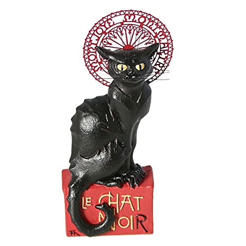 Statuette chat noir en résine aux finitions soignées pour décoration chic - 2