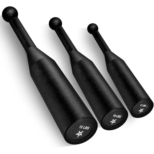 Metal Indian Clubs - 5 10 15 lb - Set