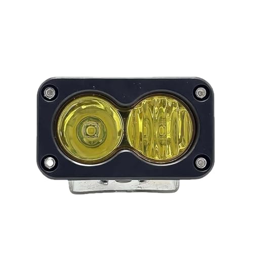 Lampe travail conduite moto avec phare projecteur LED jaune de 3 pouces