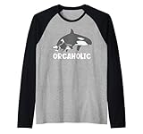Photo Gallery orcaholic divertente orca balena maglia con maniche raglan Photo Gallery orcaholic divertente orca balena maglia con maniche raglan