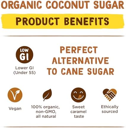 Coconut Merchant Coconut Sugar 1kg Organic Low GI Unrefined Brown Sugar from Coconut Nectar Blossom