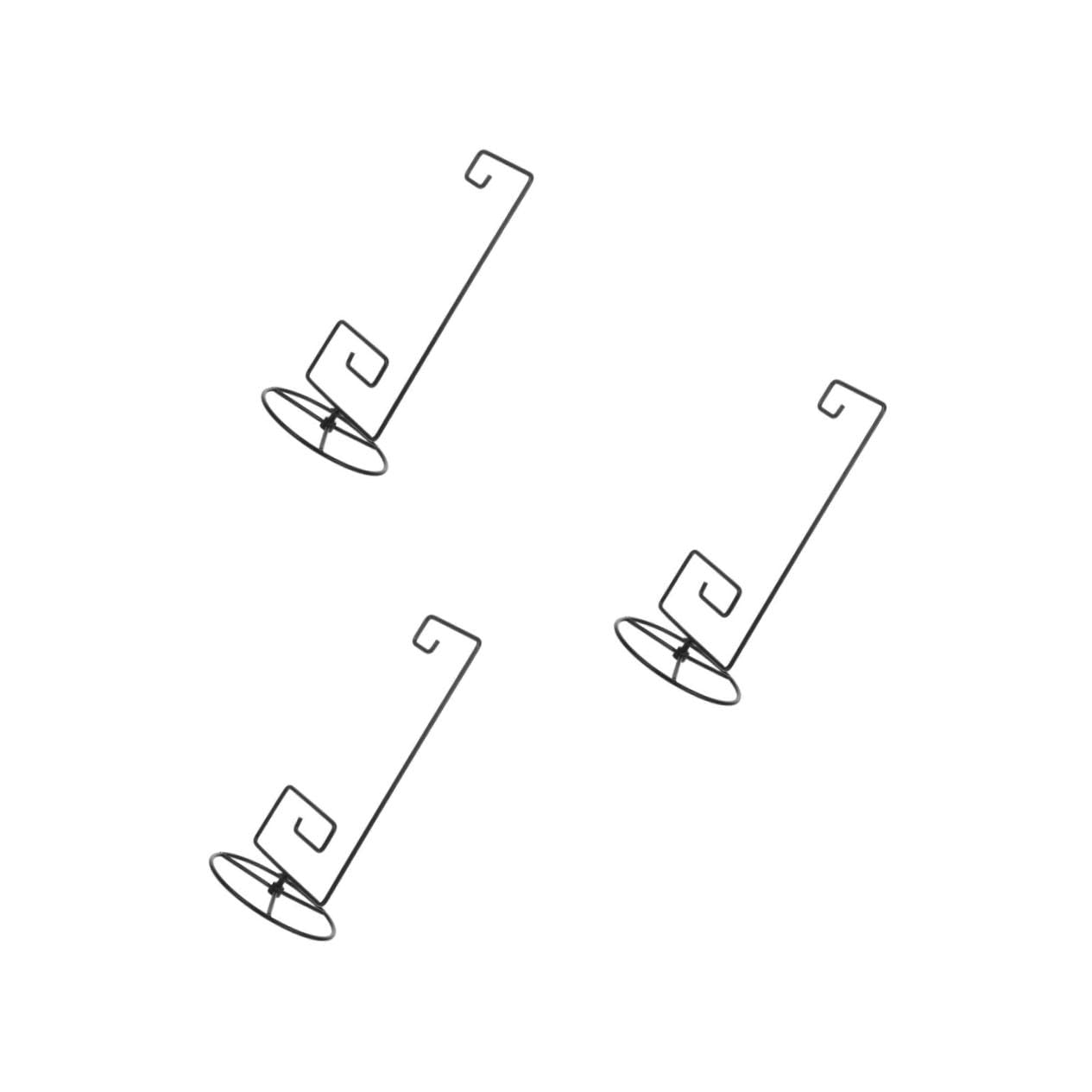 Soporte de florero de vidrio de planchar negro PRETYZOOM pack de 3 piezas de alta resistencia