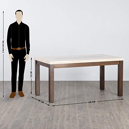 Image of Home Centre Harmony Sia Six-Seater Dining Table with 4 Chairs and 1 Bench