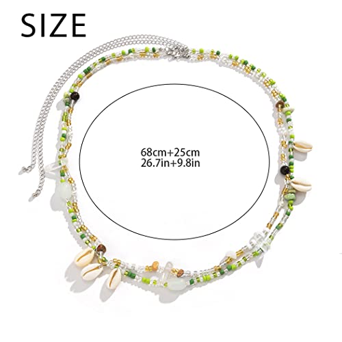 Woeoe African Waist Beads Layered Shell Bead Belly Chain Elastic Plus Size Waist Jewelry Body Accessories For Women #TOP5