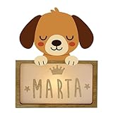 WONDEE Lampe Nachtlicht für Babys, personalisierbar und Nachtlicht für Kinder, personalisierbar, für Jungen und Mädchen, Geschenk zur Taufe, Mädchen und Jungen (mit USB-Kabel)