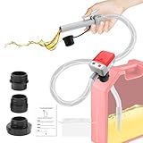 Tête de Pompe 28 mm pour Bidons Européens: La ​pompe à carburant portable​ est équipée d'une tête de pompe de 28 mm parfaitement adaptée aux bidons à carburant standards européens. Les 3 adaptateurs inclus permettent une connexion étanche avec la plupart des contenants disponibles sur le marché