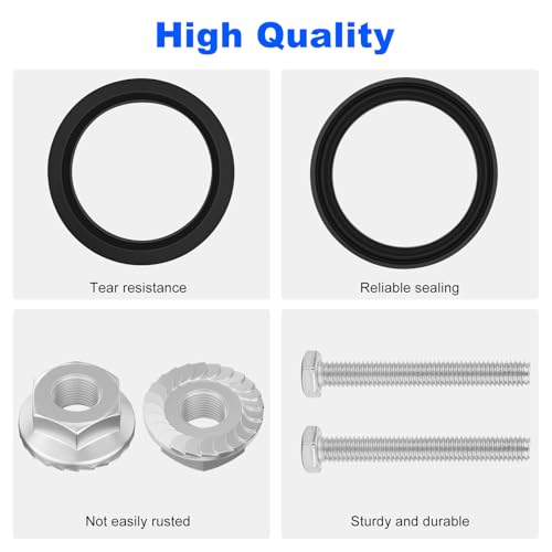Image of T1001-9VP RV Waste Valve Seal Kit 1-1 /2 Inch Replacement Valterra Lasalle Bristol Grentec 1.5 inch Waste Valve Seals- Flexible Rubber RV Sewer Valve Seal Kit