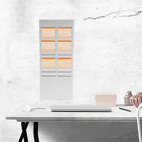 Nuobesty Time Card Rack 24 Pocket Wall Mounted Time Card Holder Attendance Holder For Office Warehouse #TOP7