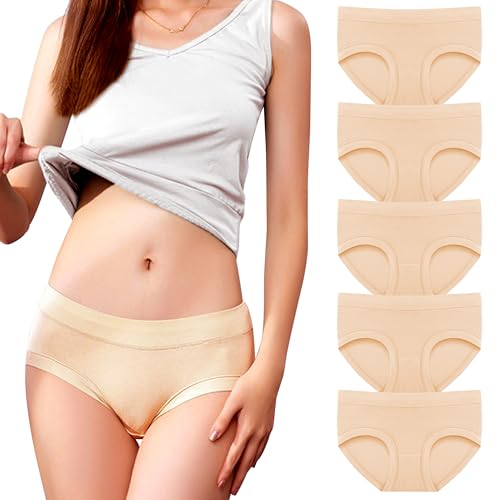 Girl's Hipster Underwear, Low Rise Briefs, Soft Stretch Breathable Panties, 5 Pack